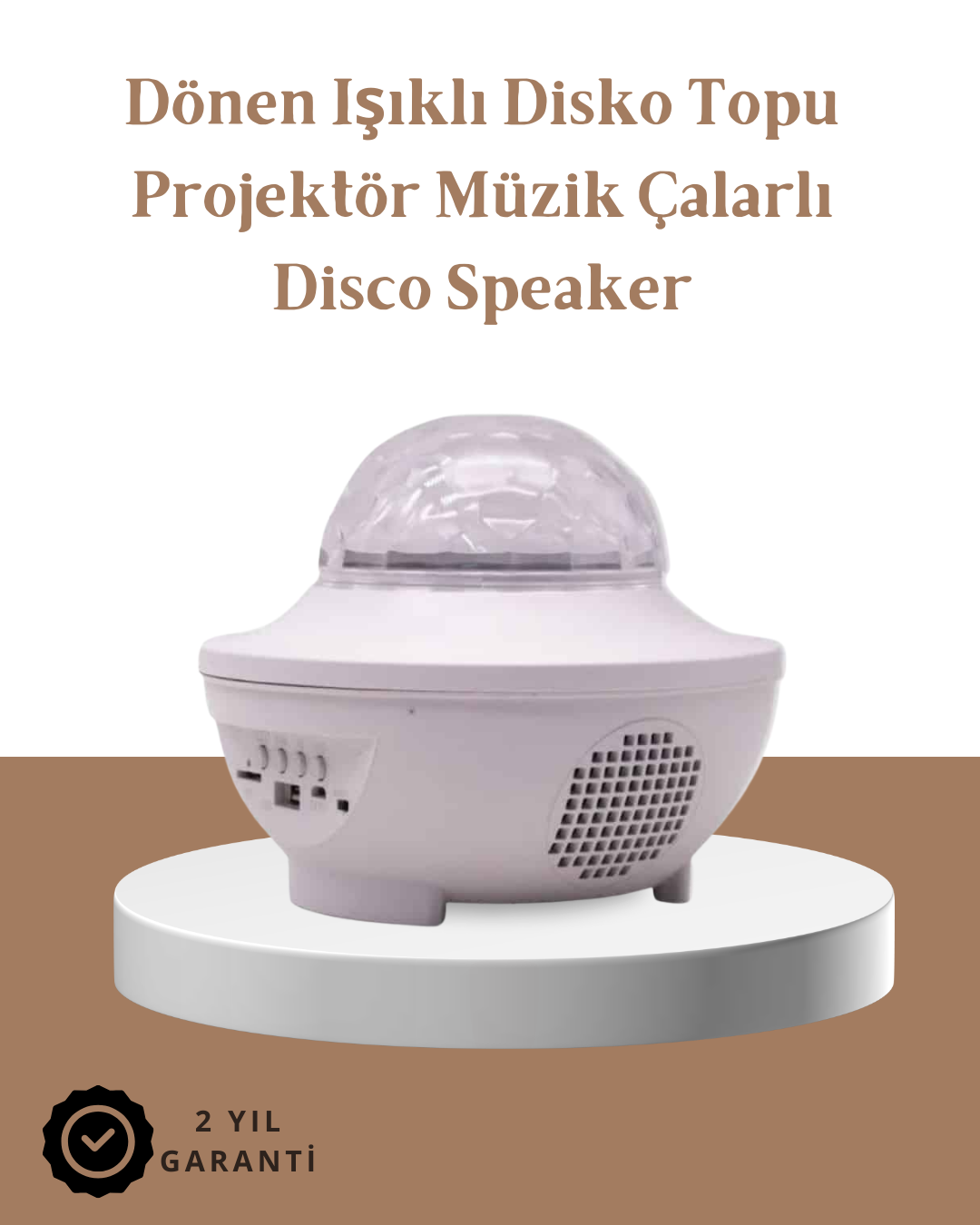 Müzik Ritimli Işık Değişimi & Dönen Dalga Efekti – Galaxy Projektör - Lisinya
