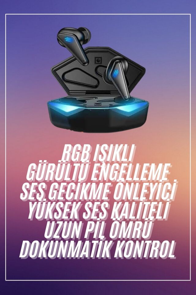 Oyuncu Kulaklığı Mikrofonlu Kablosuz Gaming Kulaklık Powerban Yüksek Ses Kaliteli - Lisinya