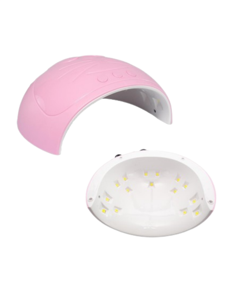 Ultraviyole Işıklı 15 Ledli 45W Oje Kurutucu Makine Pembe - Lisinya