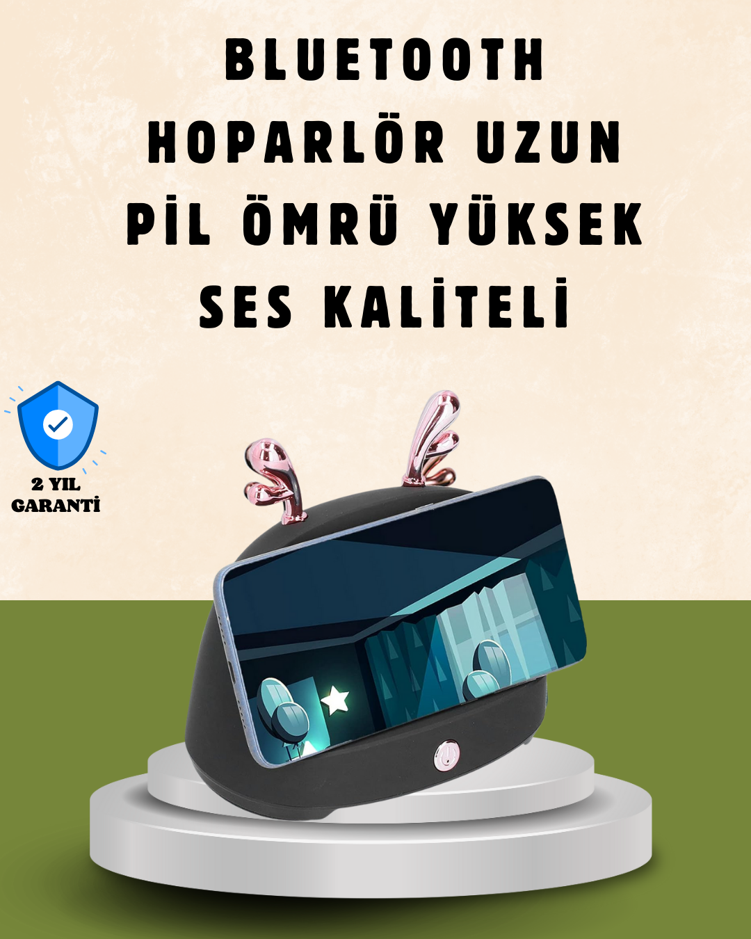 YamanHobi Bluetoothsuz Telefon Tutucu Hoparlör 750 mAh