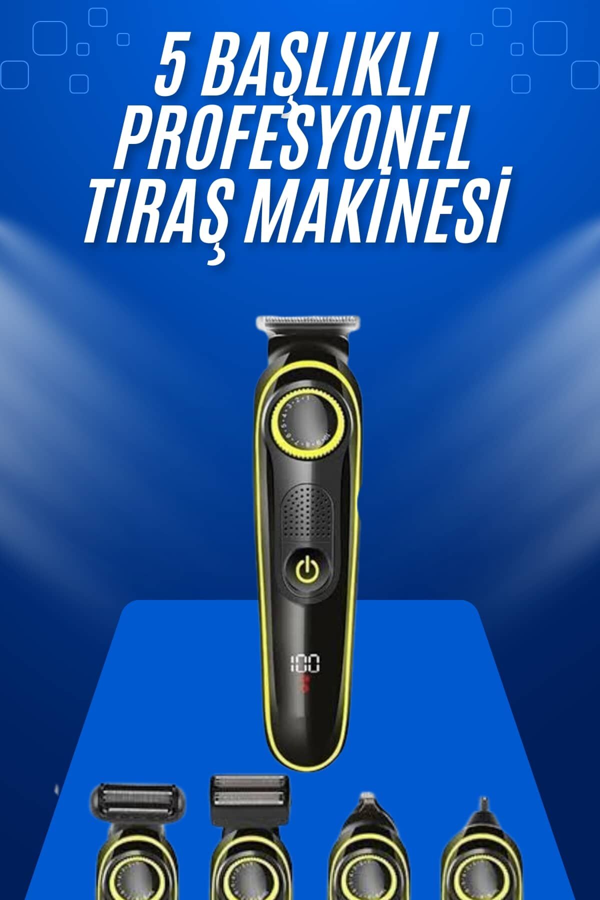 Tıraş Makinesi Şarjlı 5 Başlıklı Burun ve Kulak Temizleme - Lisinya