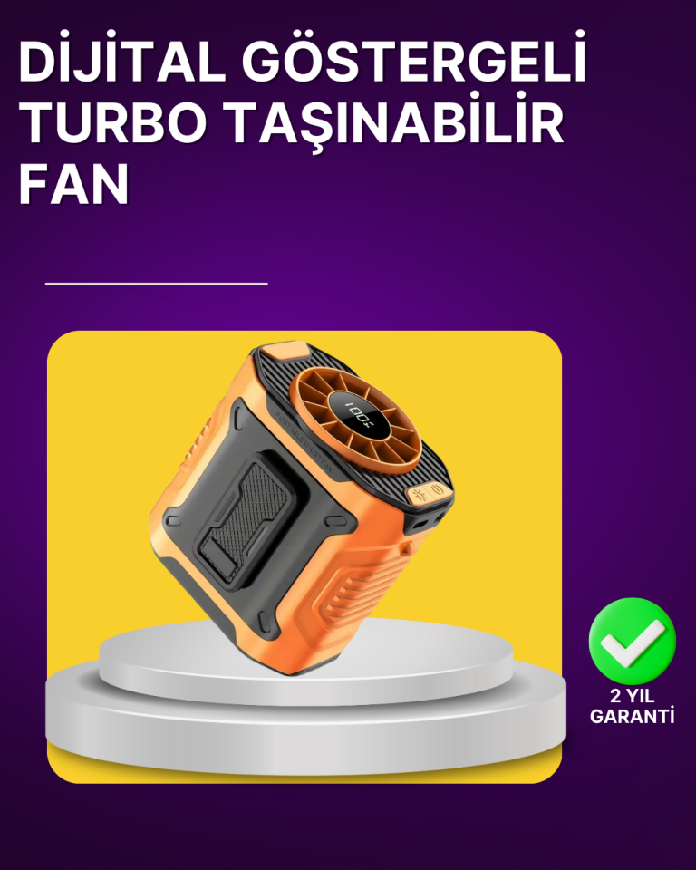 100 Kademeli Hız Ayarlı Taşınabilir Bel ve Boyun Fanı - Lisinya