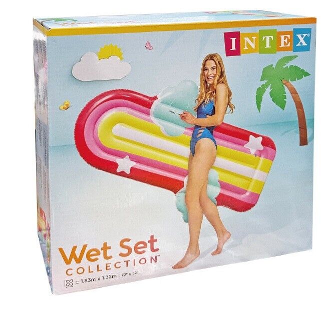 Intex Gökkuşağı Desenli Bulutlu Yatak 175cm -58729 (Lisinya)