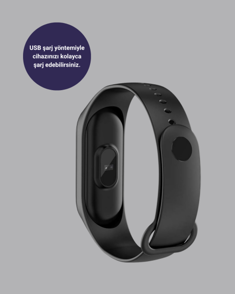 Bluetooth Akıllı Bileklik Spor Modlu Kalp Atış Takipli Uyku Analizli - Lisinya