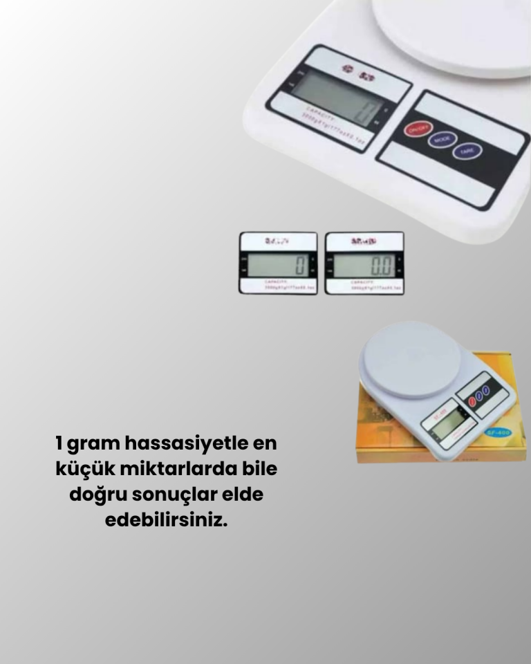 Taşınabilir Dijital Terazi – Çift Ölçü Birimi Destekli - Lisinya