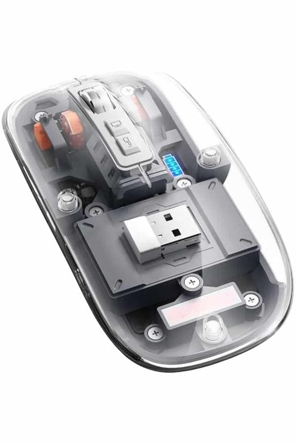 Kablosuz Mouse Fare Şarjlı Bluetooth Wireless Çift Modlu Sessiz - Lisinya