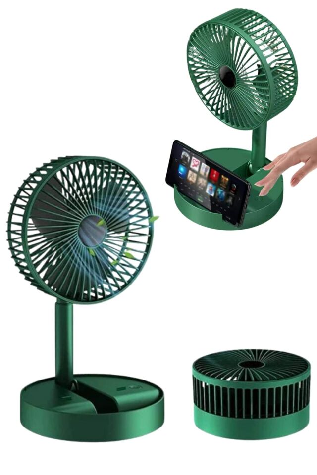 Katlanabilir Usb Şarjlı Masaüstü Soğutucu Mini Fan Telefon Tutucu - Lisinya