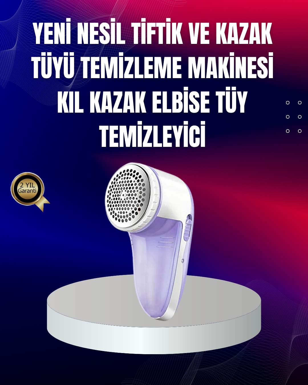 Tüy ve Tiftik Temizleyici – 3 Bıçaklı, 200ml Kapasiteli - Lisinya