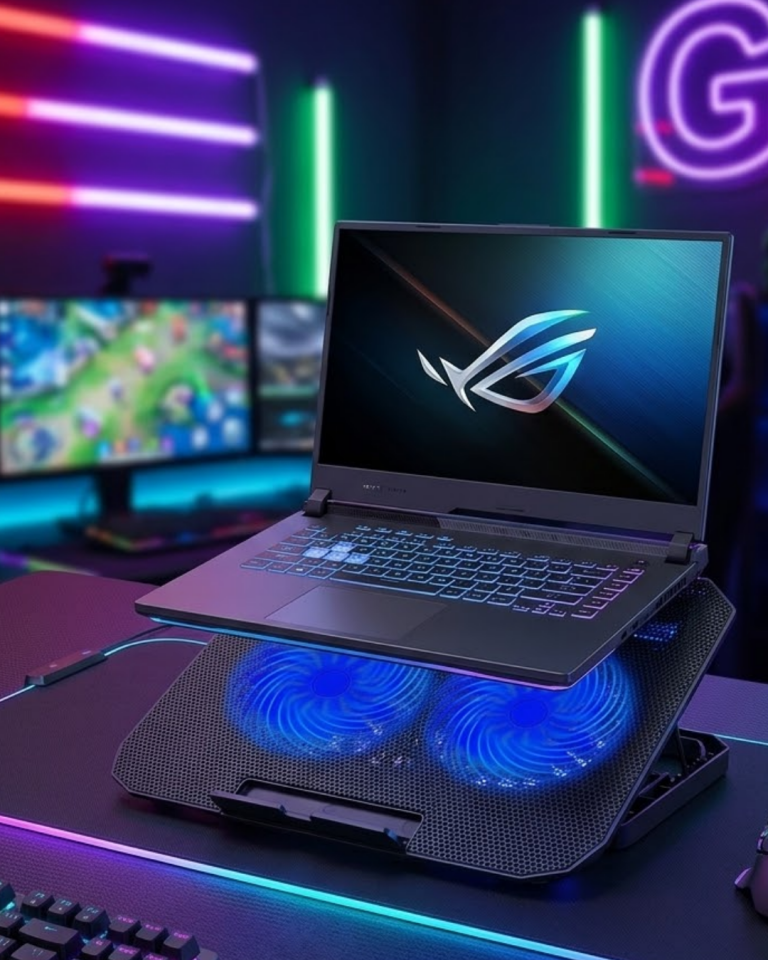 Çift Fanlı Laptop Soğutucu 17 İnç Uyumlu 8 Kademeli Ayarlı USB Girişli