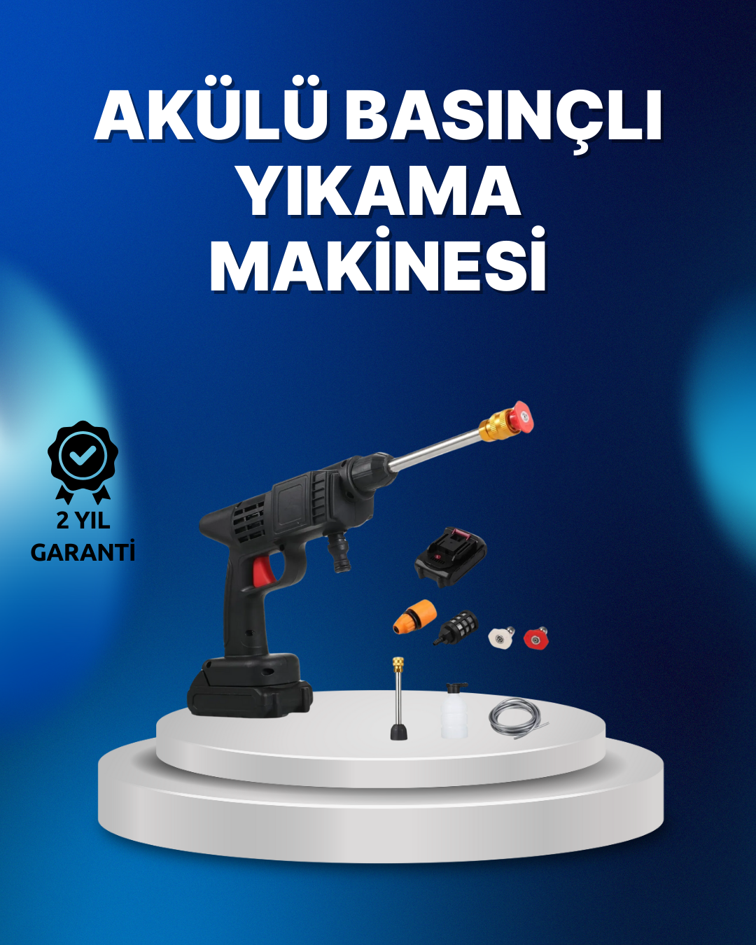Kablosuz Taşınabilir Basınçlı Yıkama Tabancası Köpük Şişeli - Lisinya