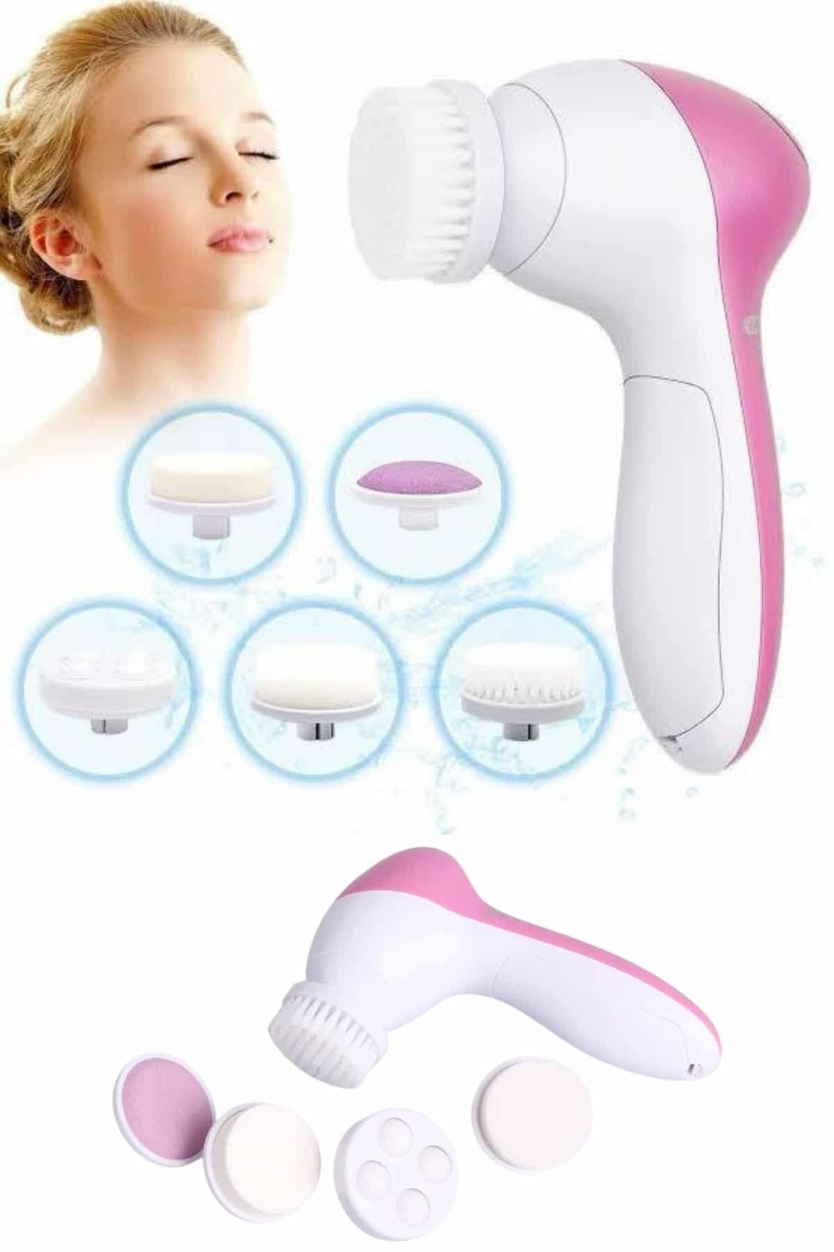5 Başlıklı Cilt Temizleme Cihazı Ultra Kaliteli Yumuşak Kırşıklık Karşıtı - Lisinya