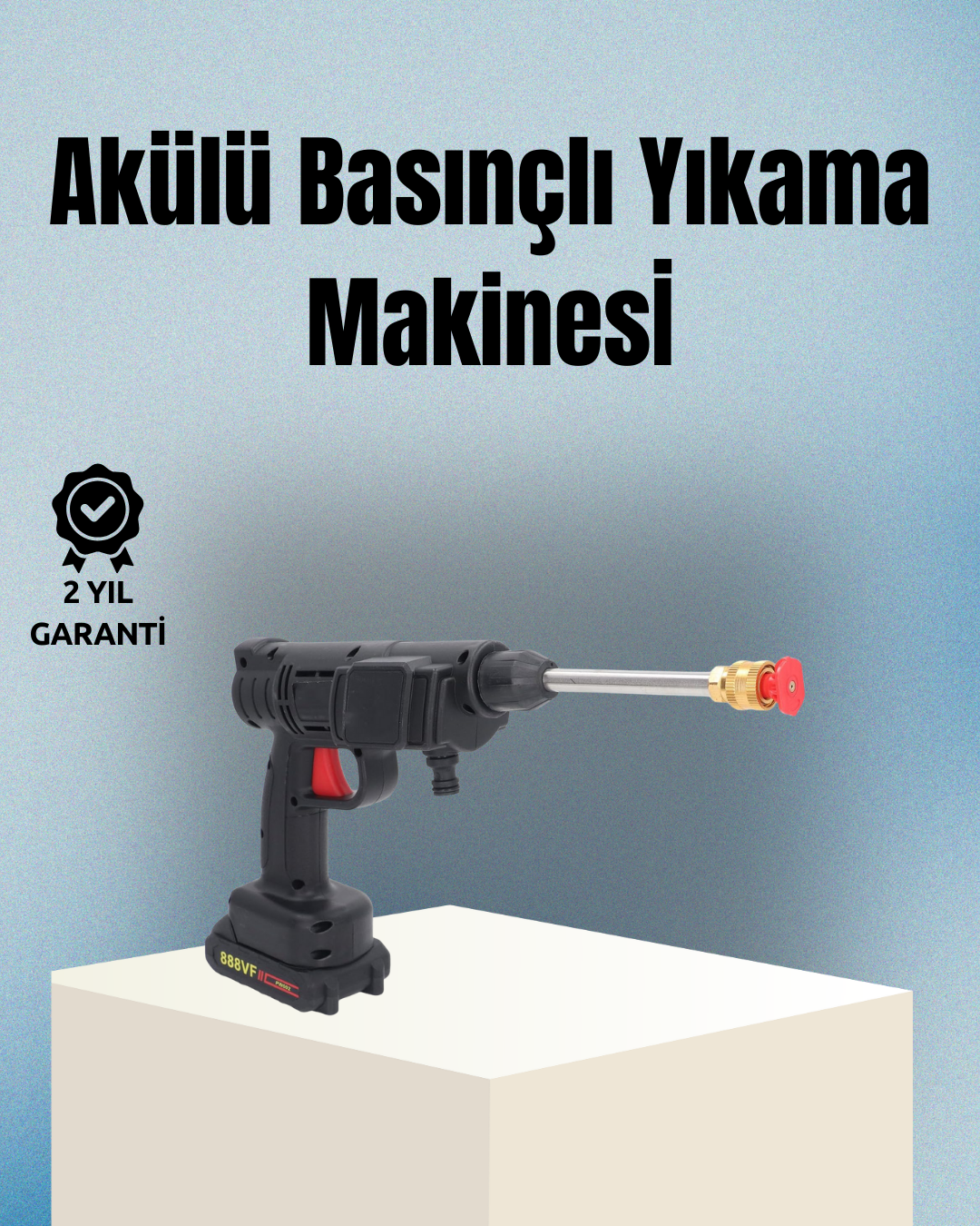 YamanHobi 48V Çift Bataryalı Akülü Basınçlı Yıkama Makinesi Köpük Hazneli
