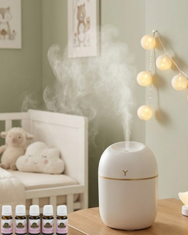 Kompakt Mini Hava Nemlendirici 5 Esans Hediyeli LED Işıklı USB Aromaterapi Cihazı - Lisinya