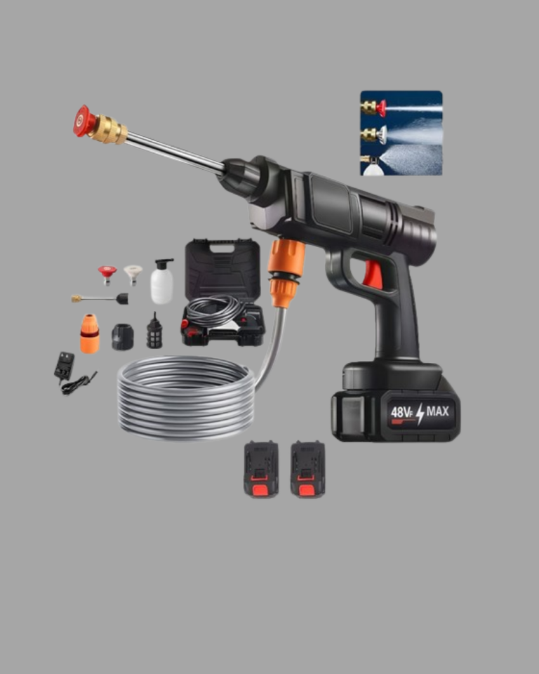 YamanHobi 48V Çift Bataryalı Akülü Basınçlı Yıkama Makinesi Köpük Hazneli