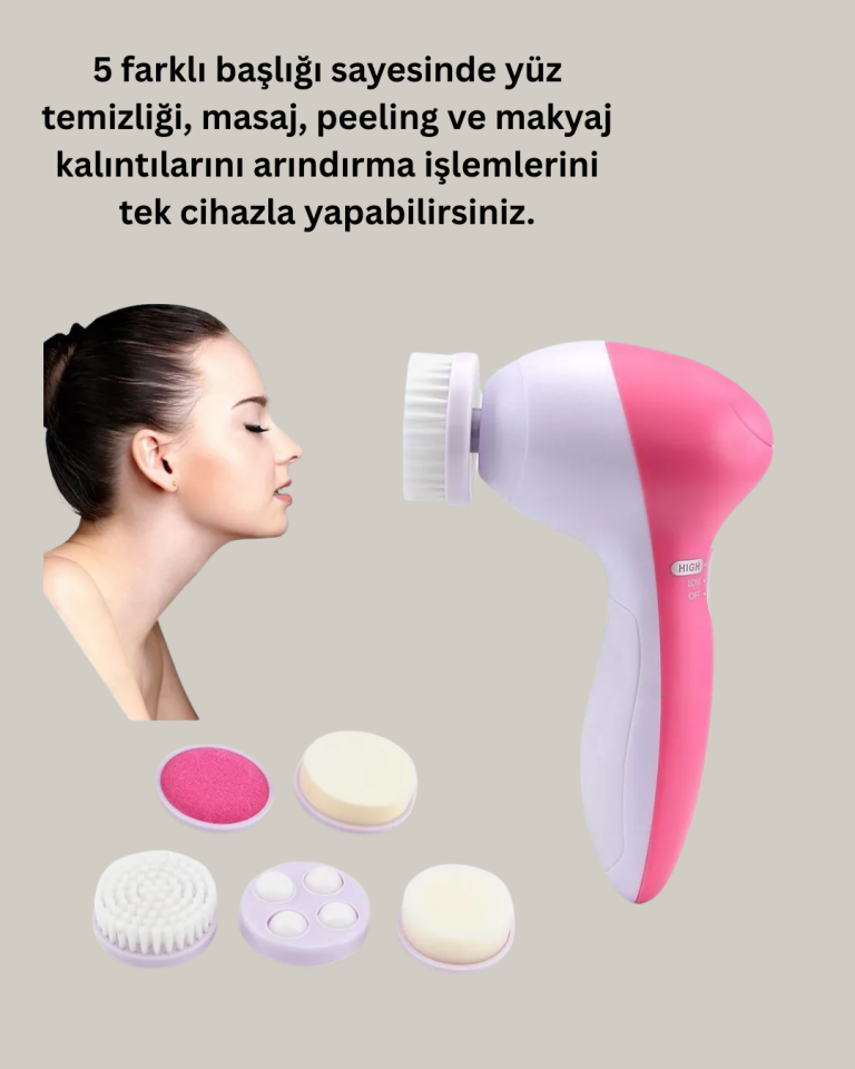 Taşınabilir 5 in 1 Elektrikli Cilt Temizleyici - Lisinya