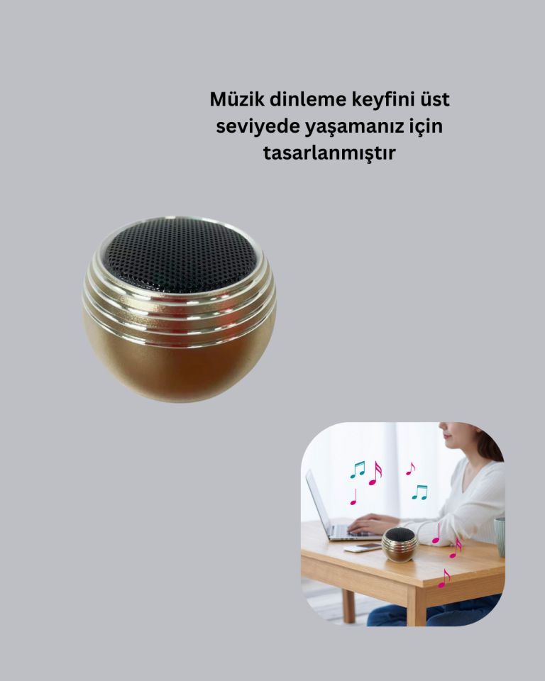 Taşınabilir Bluetooth Hoparlör Yüksek Ses Kaliteli Mini Tasarım - Lisinya