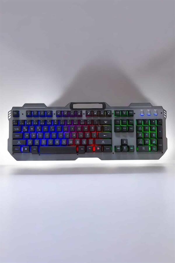 Oyuncu Klavyesi Q Klavye RGB Işıklı Mouse Hediyeli - Lisinya