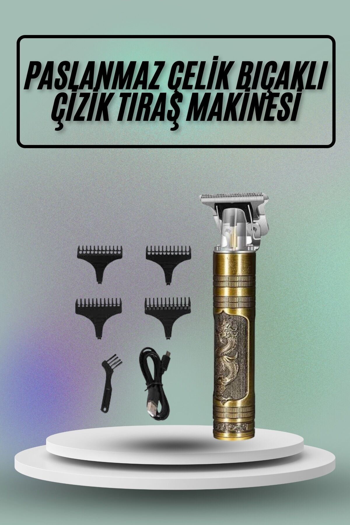 Saç Sakal Vücut Tıraş Makinesi Çizik Atma Makinesi Paslanmaz Çelik - Lisinya