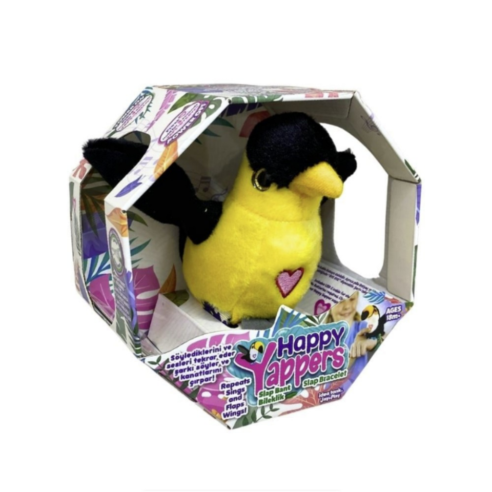 Peluş Ses Tekrarlı Hayvan Bileklik Aksesuar - Saka Kuşu (Lisinya)