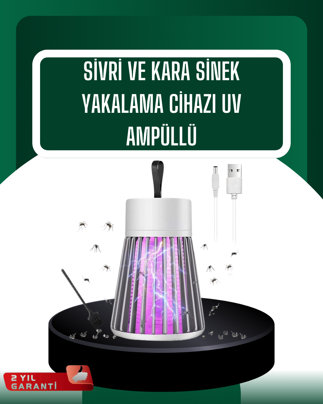 Kamp ve Bahçe İçin Şarjlı Böcek Kovucu Lamba - Lisinya