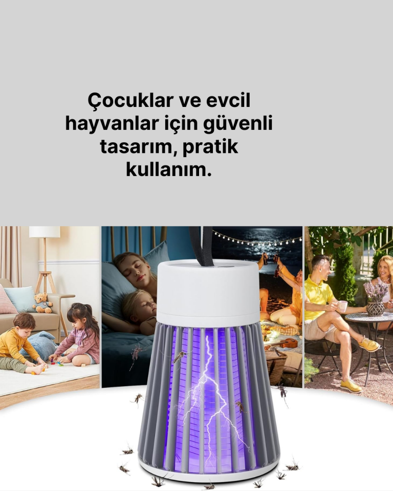 Kamp ve Bahçe İçin Şarjlı Böcek Kovucu Lamba - Lisinya