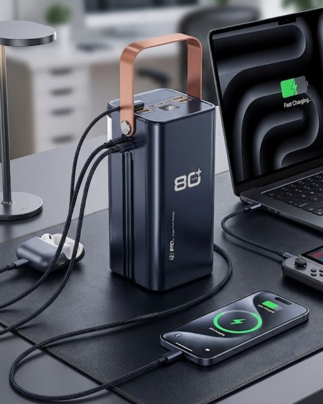 YamanHobi 80000 mAh Yüksek Kapasiteli Powerbank LED Ekranlı Çoklu Çıkışlı Taşınabilir Şarj Cihazı
