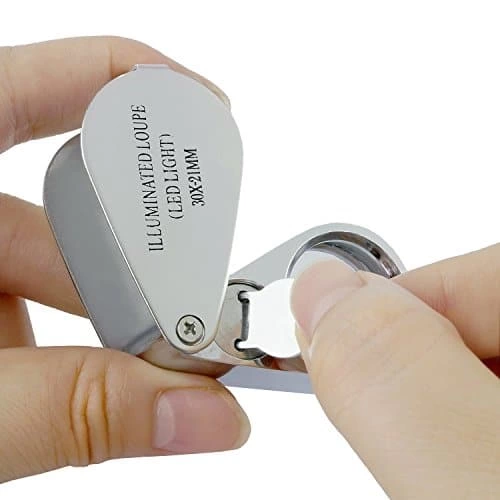 - Kontrol, Için özel Kutulu Metal ışıklı Lup 30x21 ( Lisinya )
