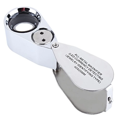 - Kontrol, Için özel Kutulu Metal ışıklı Lup 40x25 ( Lisinya )