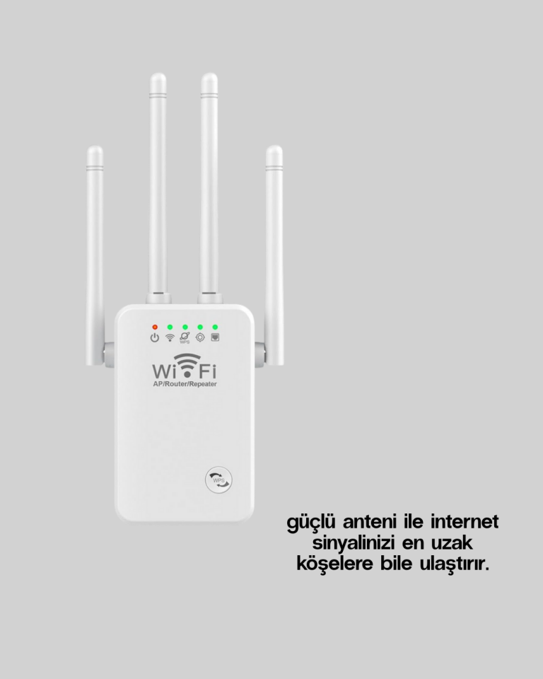 Yüksek Hızlı Parazit Önleyici WiFi Repeater Router - Lisinya