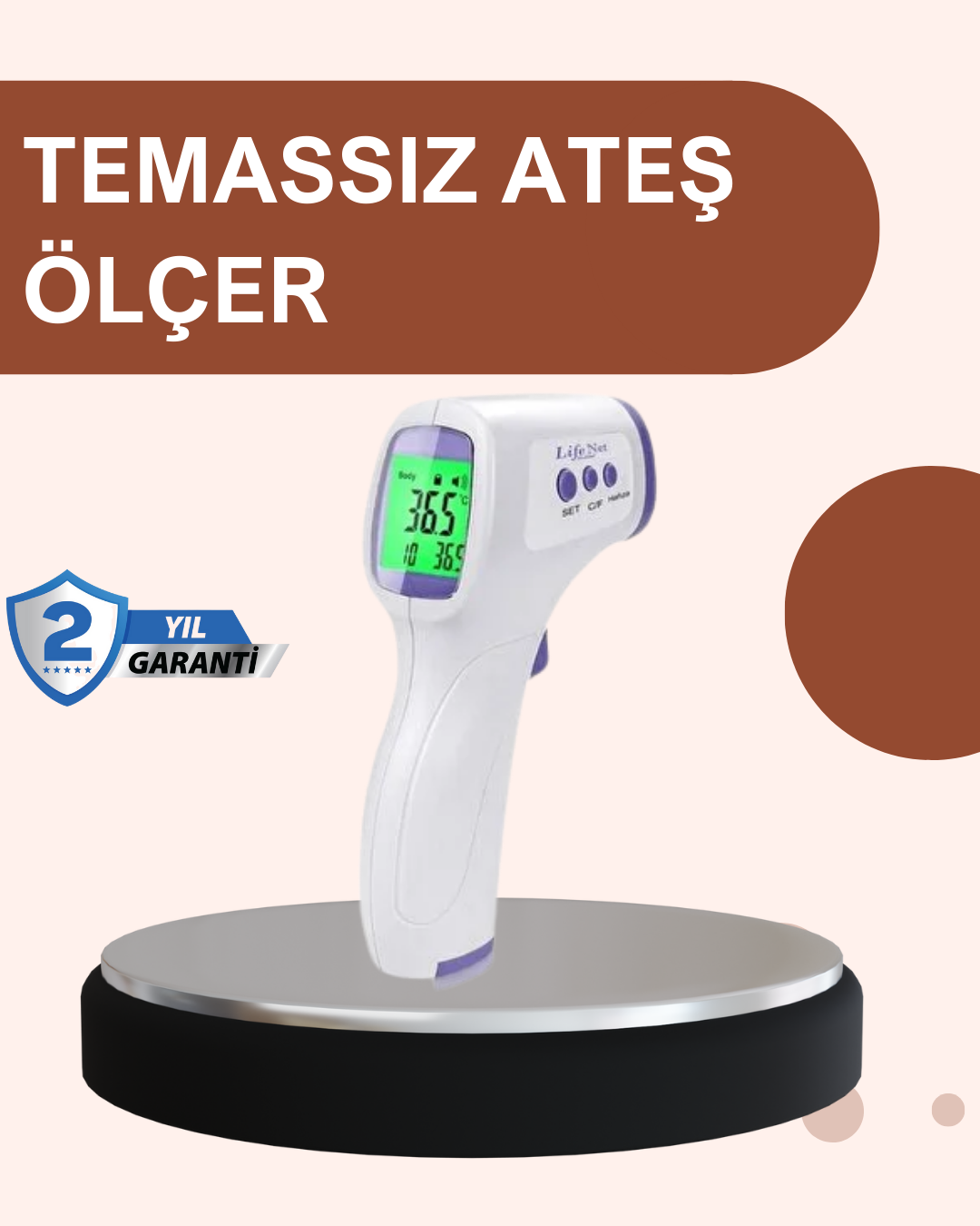 Temassız Dijital Ateş Ölçer Büyük Ekranlı Hızlı Okuma - Lisinya
