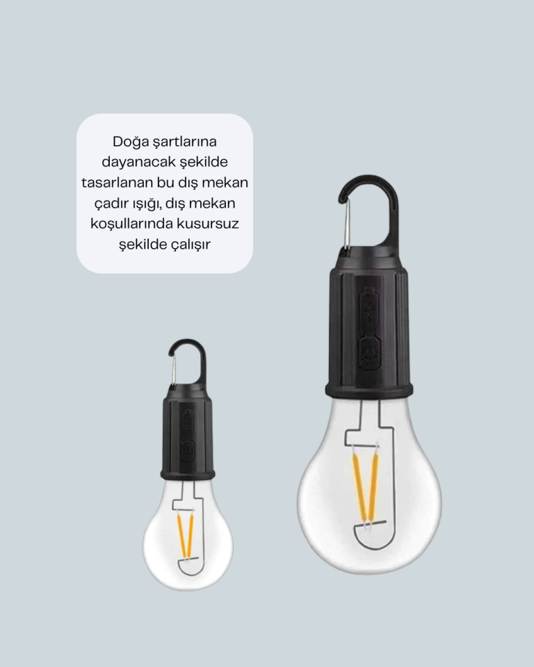 Akıllı Sensörlü USB Şarjlı Kamp Lambası - Lisinya