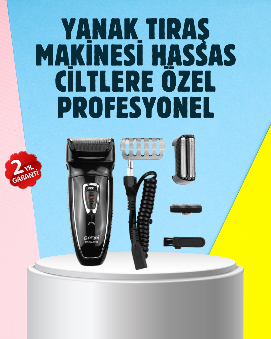 Çift Başlıklı Taşınabilir Tıraş Cihazı - Lisinya