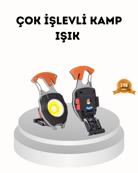 Şarj Edilebilir Çok Amaçlı Mini Fener – Güvenlik Düdüklü, Kompakt ve Hafif Tasarım - Lisinya