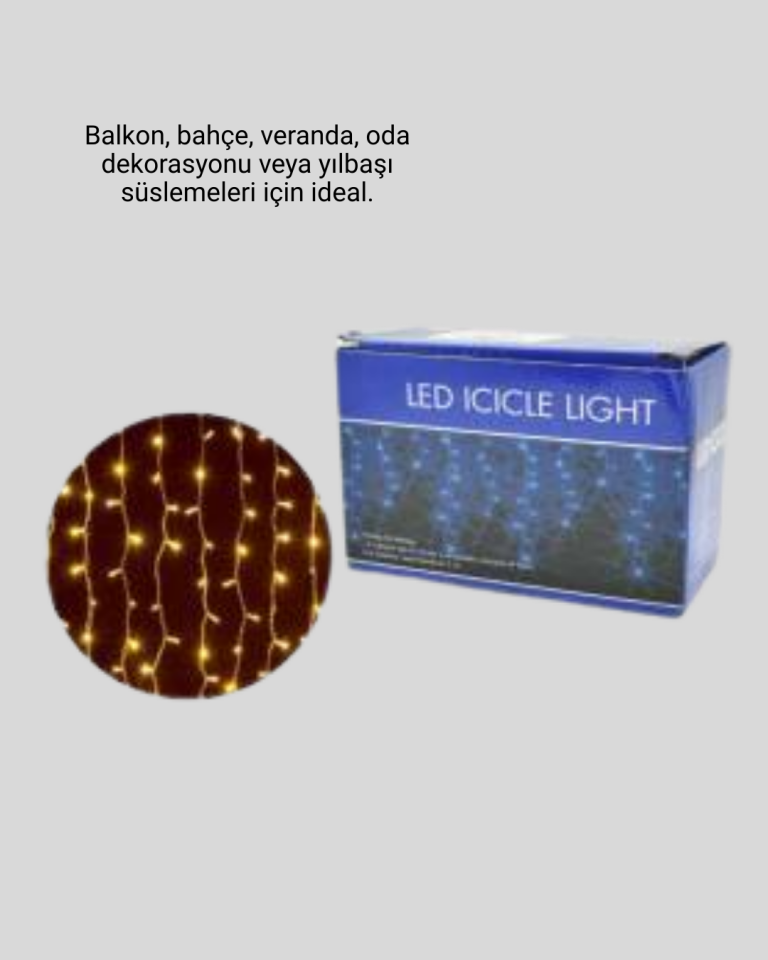 4 Metre Yılbaşı Şelale Led Perde Işık Ev Bahçe Dekor - Lisinya