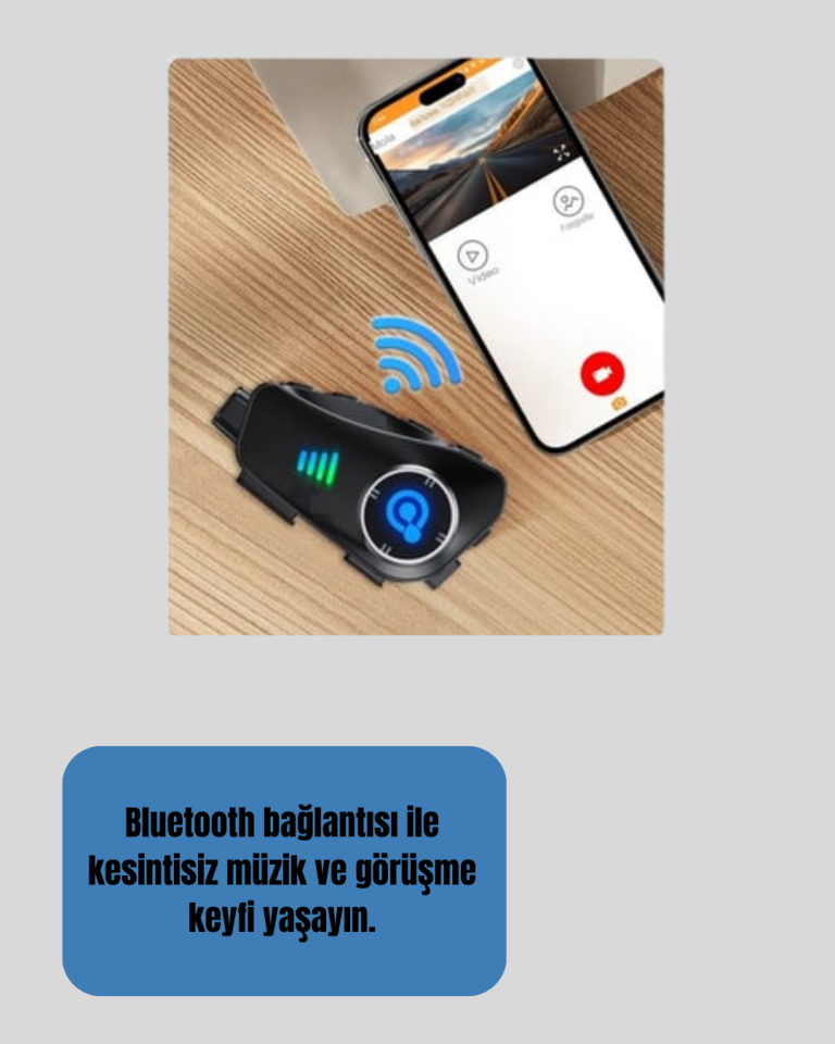 Q28 Kameralı Motosiklet Kask Kulaklık Bluetooth 5.3 Su Geçirmez 1080P HD - Lisinya