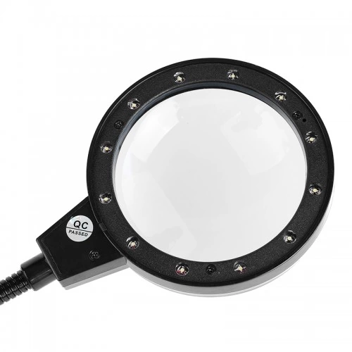 -12 Led Clipslı Işıklı Büyüteç,işıklı Masa Lambası çalışma Lambası ( Lisinya )