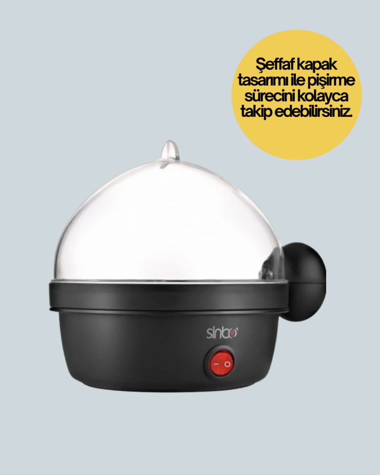 7 Yumurta Kapasiteli Buharlı Yumurta Pişirme Cihazı Sesli Uyarılı - Lisinya