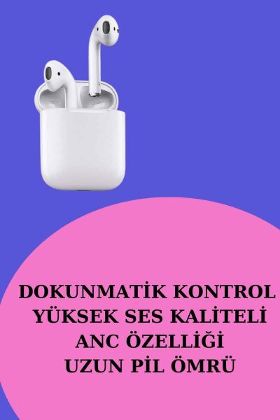 3 Kordonlu Dokunmatik Ekran Akıllı Saat ve 2.Nesil Kablosuz Bluetooth Kulaklık ANC/ENC - Lisinya