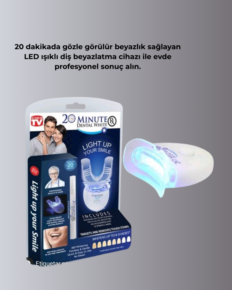 LED Işıklı Profesyonel Diş Beyazlatma Seti - Lisinya