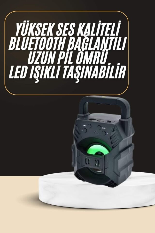 Bluetooth Hoparlör Android ve İOS Uyumlu Ses Bombası USB Girişli Taşınabilir - Lisinya