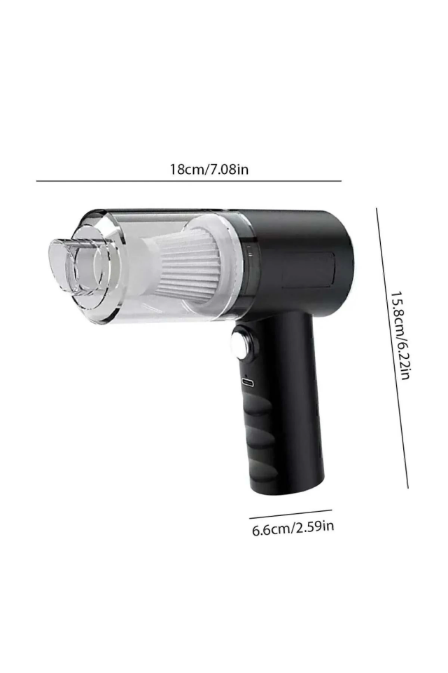YamanHobi Şarjlı Mini Araç Süpürgesi 120W Güçlü Vakumlu El Süpürgesi