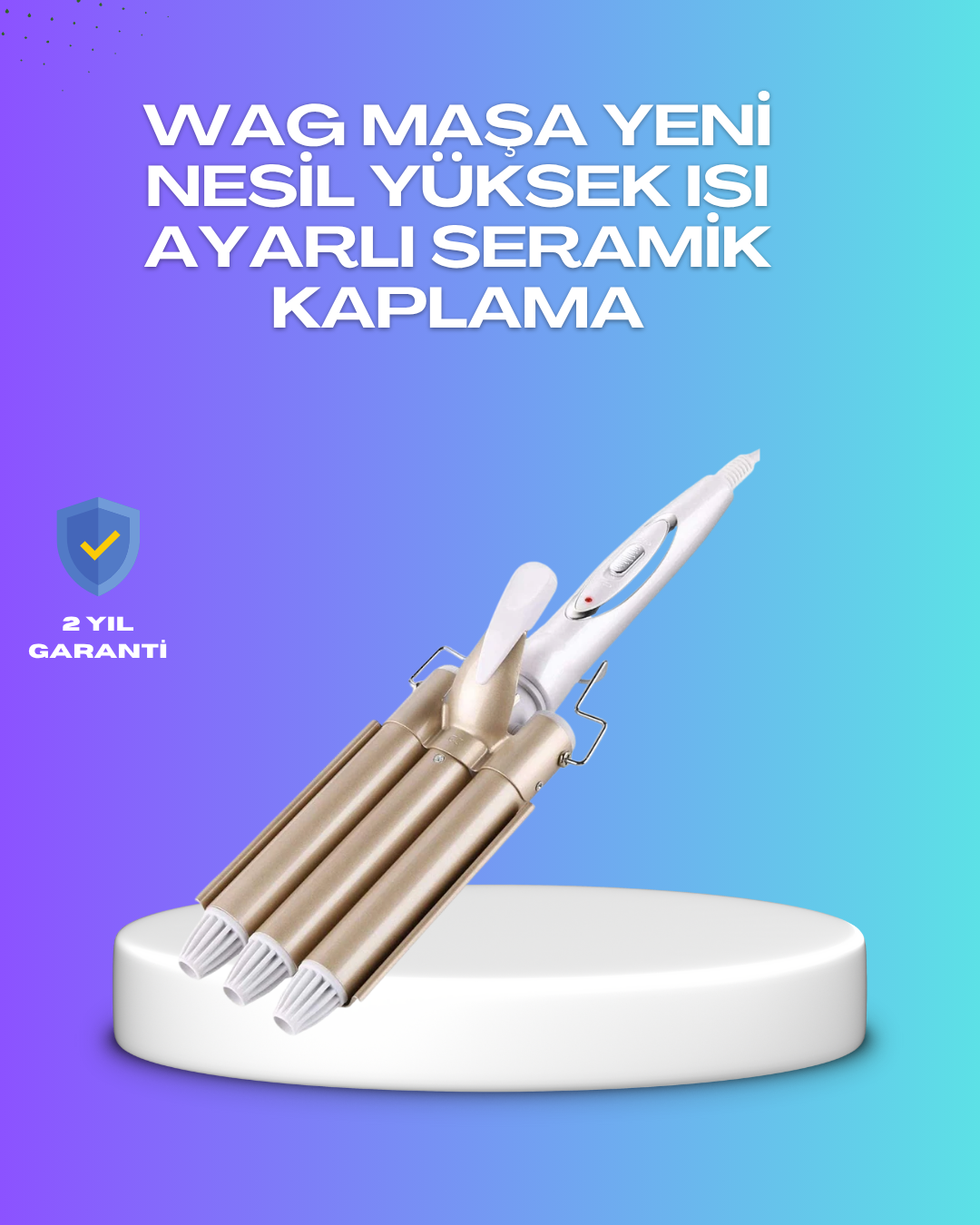 Hızlı Isınan Şarjlı Saç Kıvırıcı Maşa - Lisinya