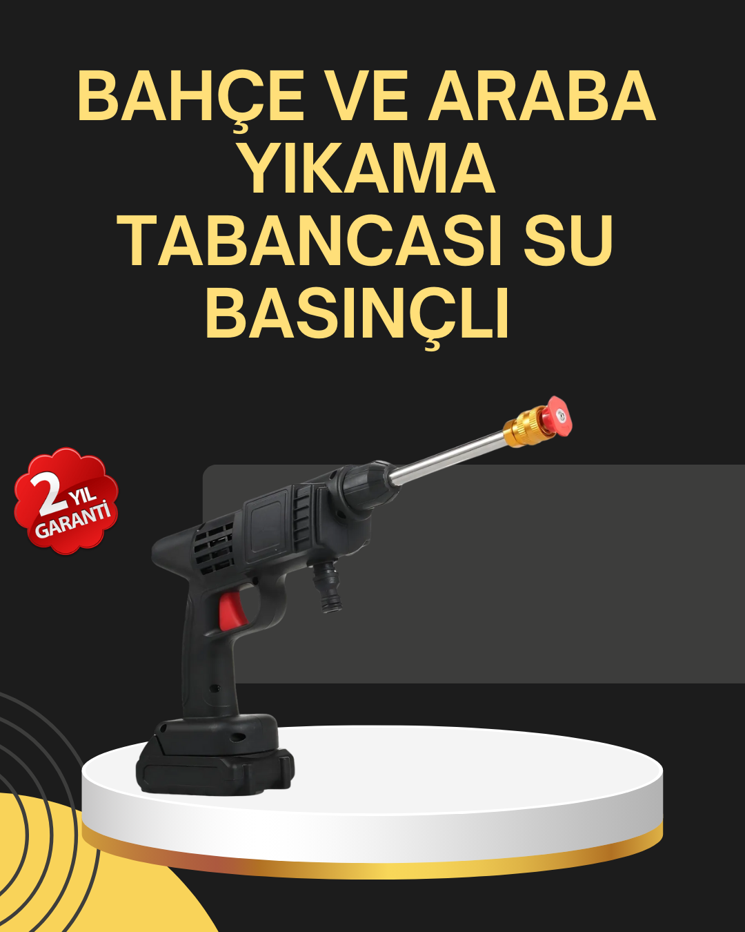 48V Şarjlı Basınçlı Yıkama Tabancası Köpük ve Çift Nozul 2025 Model - Lisinya