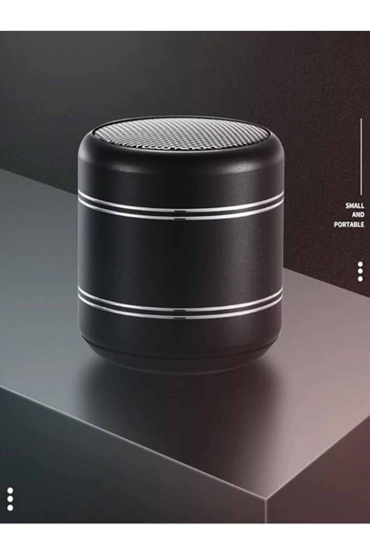 YamanHobi Mini Alüminyum TWS Bluetooth Hoparlör 4W 400 mAh Siyah
