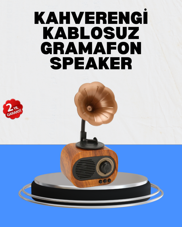 Şarjlı Mini Retro Radyo Bluetooth Hoparlör Çoklu Bağlantı Seçenekli - Lisinya