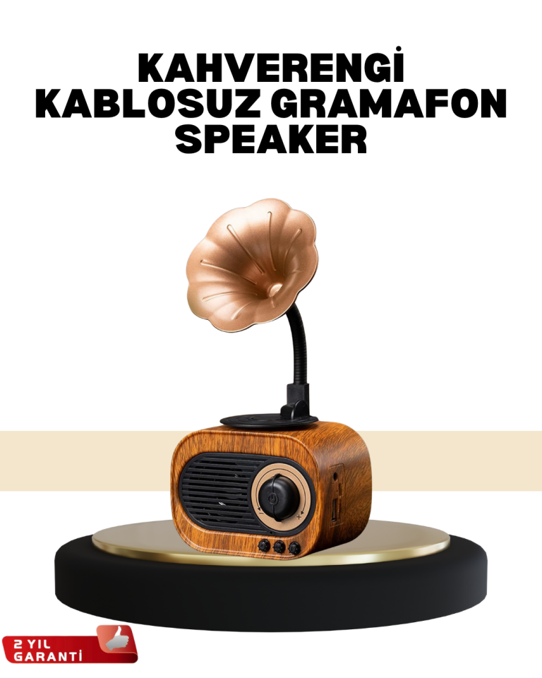 Mini Nostaljik Bluetooth Hoparlör FM Radyo 8 Saat Batarya - Lisinya