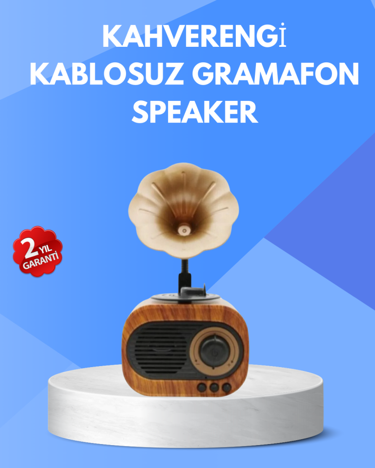 Retro Tasarımlı Mini Bluetooth Hoparlör ve FM Radyo Çoklu Medya - Lisinya