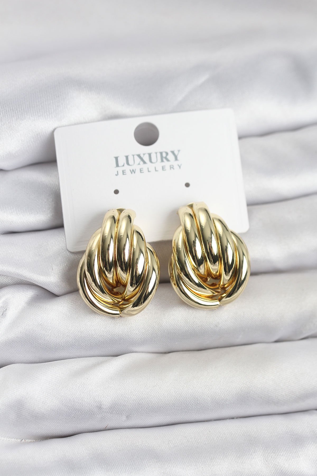 Pirinç Gold Renk Vintage Kadın Küpe - Lisinya
