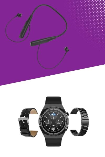 Alarm ve Titreşim Özellikli Akıllı Saat ve Mikrofonlu Kablolu Bluetooth Kulaklık 60 Saat - Lisinya