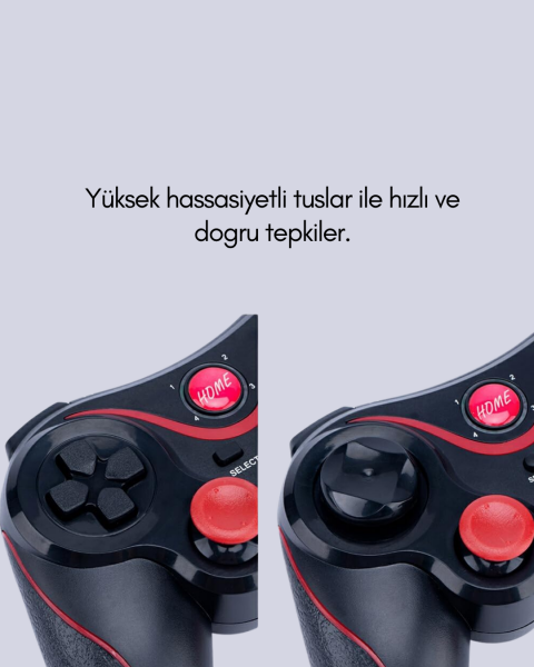 Yüksek Hassasiyetli Kablosuz Oyun Kolu PC ve Mobil Uyumlu